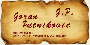 Goran Putniković vizit kartica